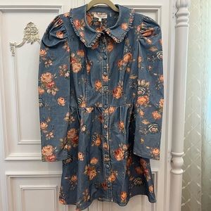 LoveShackFancy Beyer’s Faded Denim Dress